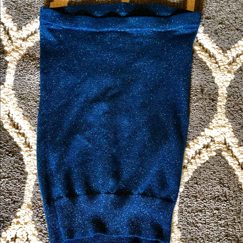 Express metallic blue tube top